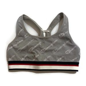 Champion Sports Bra Gray/white logo design